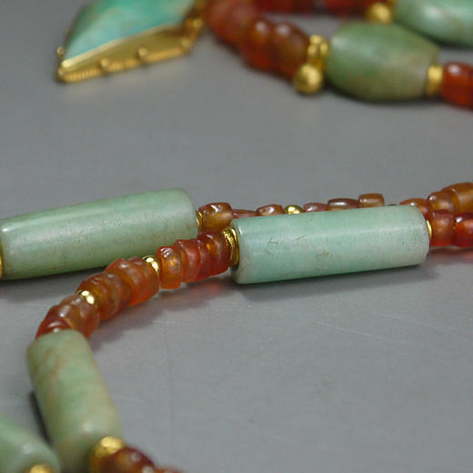 鲜卑天河石+西亚高古红玛瑙项链 商品图5