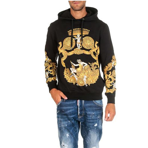 VERSACE 范思哲 全脸logo男士卫衣 黑色 A80469 A219529 A708 商品图0