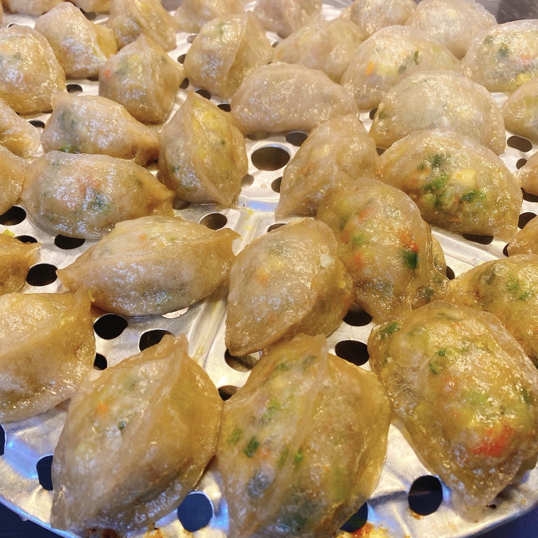 温州十大美食--岩头金粉饺   外皮绵软，味道鲜美！每盒10个，约500g