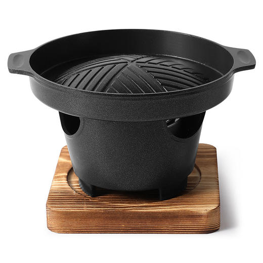 日式一人食烤肉锅烧烤炉室内无烟不沾烧烤盘家用小型韩式小烤炉子 商品图7