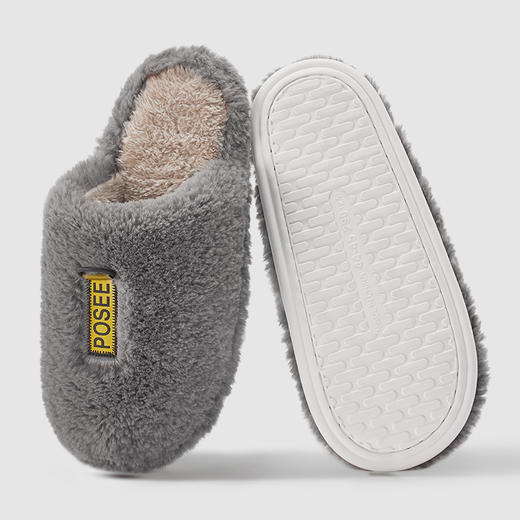 朴西钥匙扣棉拖鞋PS3718秋冬室内保暖厚底居家男女士 商品图3