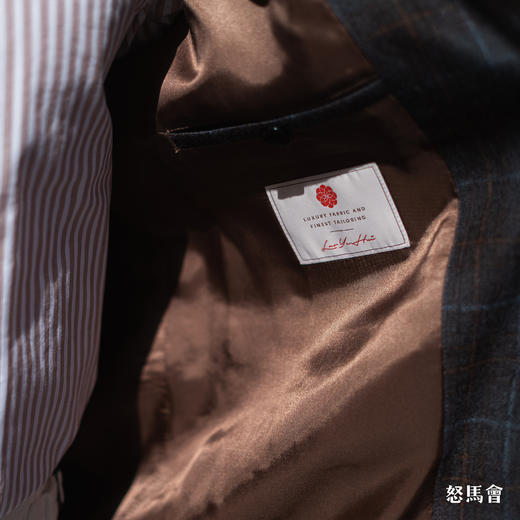 Reda ATTO Super 110's 澳洲美丽诺羊毛深棕格纹A1飞行员夹克 商品图7