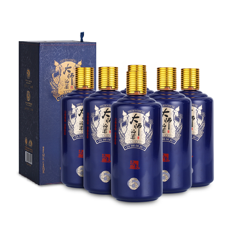 勇士的荣耀 53度酱香型白酒 大师的酒尚礼500ml 6瓶