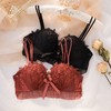 黛唯梵仙女梦本命年红色内衣女无钢圈美背交叉加厚性感蕾丝小胸聚拢文胸内衣裤套装 商品缩略图0
