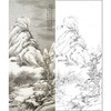 竖幅工笔山水人物白描底稿-金城-《山居雪后图》-多种白描尺寸可选-JS11 商品缩略图0