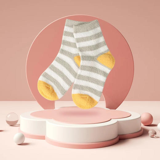 【9.9元3双】i-baby儿童针织棉袜舒适柔软秋冬中筒袜家居袜 商品图6