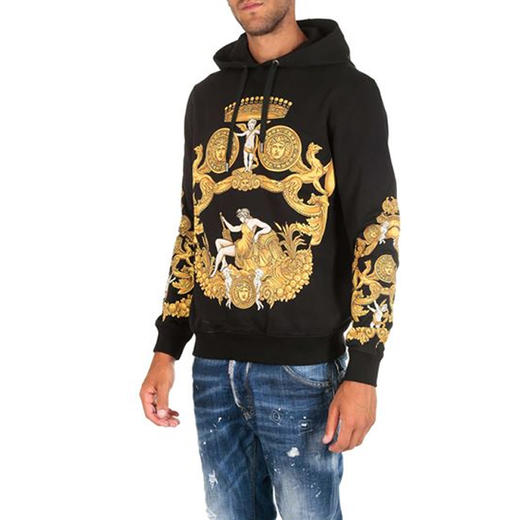 VERSACE 范思哲 全脸logo男士卫衣 黑色 A80469 A219529 A708 商品图1