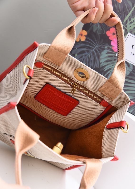 点此购买 蔻驰小飞象加厚拼皮帆布包 hq194527