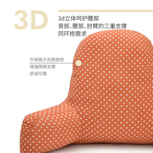 升级版多功能大白护腰靠垫床靠抱枕 商品图2