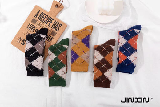 【买5送1】针织复古长袜 女士袜子 S9312 商品图1