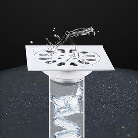 【地漏】不锈钢地漏 卫生间DN50防臭地漏 沐浴房方形洗衣机两用工程地漏