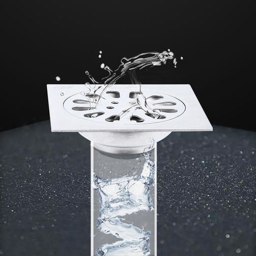 【地漏】不锈钢地漏 卫生间DN50防臭地漏 沐浴房方形洗衣机两用工程地漏 商品图0