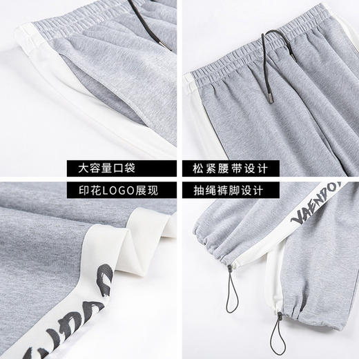 【服饰鞋包】春季新款卫裤男潮流铅笔裤宽松休闲长裤男生篮球裤灰色运动束脚裤 商品图1