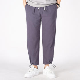 【服饰鞋包】运动裤男夏季束脚裤男士休闲裤男棉麻九分男裤夏季潮流卫裤