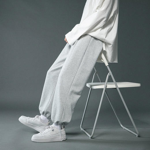 【服饰鞋包】新款抽绳束脚裤男宽松春秋季潮牌港风裤子男运动裤 商品图1