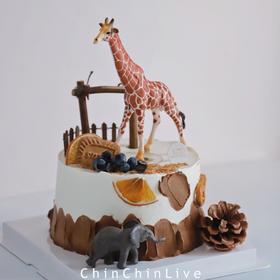 质感森系动物蛋糕