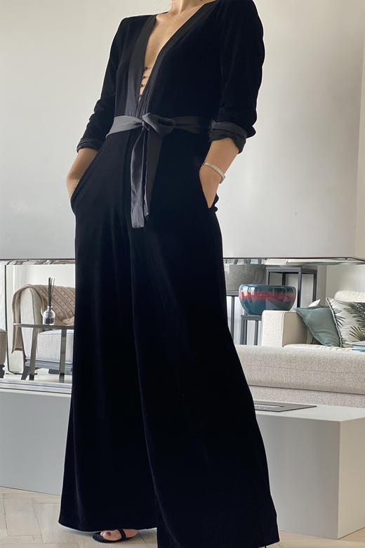 CG｜Velvet Christina Jumpsuit  [深V丝绒连体裤] 商品图5
