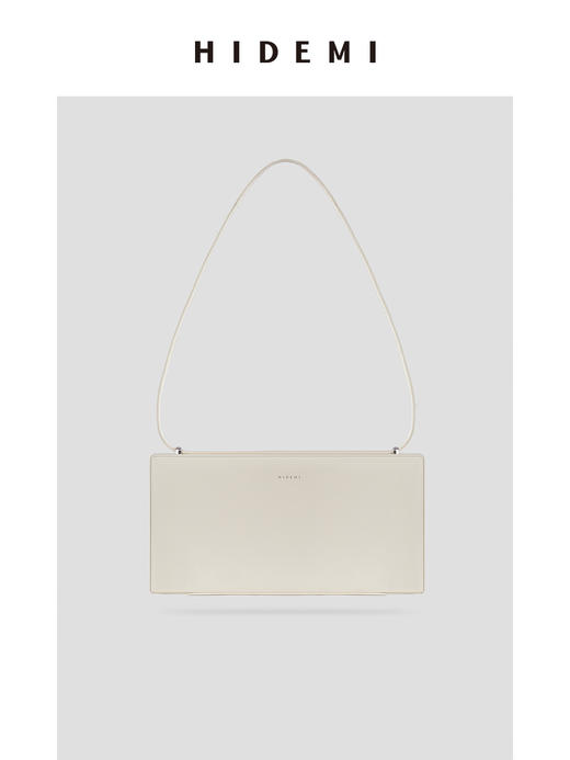 HIDEMI 简约设计感牛皮豆腐包 白色/摩卡棕绿/黑色 商品图14