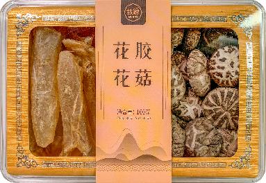 M| 闽越山野牧鲸花胶+花菇礼盒160g 南北干货高档礼盒 商品图0