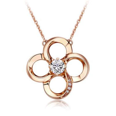 周大福青春88系列18K金钻石项链 商品图0