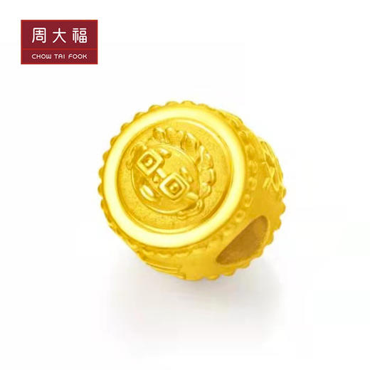 周大福咚咚仔与咕咕猫系列 吉字转运珠吊坠足金黄金 商品图2