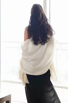 CG｜Classic Scarf Silk/Cashmere double sided  [真丝羊绒双面围巾]