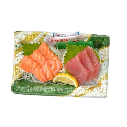 ２点刺身（三文鱼+金枪鱼）  原料生长地：【海产品】三文鱼-挪威；金枪鱼-青岛 约100g 商品图1