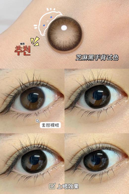 【敏感眼】DorisCon Pro⁺芝麻黑（硅水凝胶）约14.5mm【年抛】 商品图1