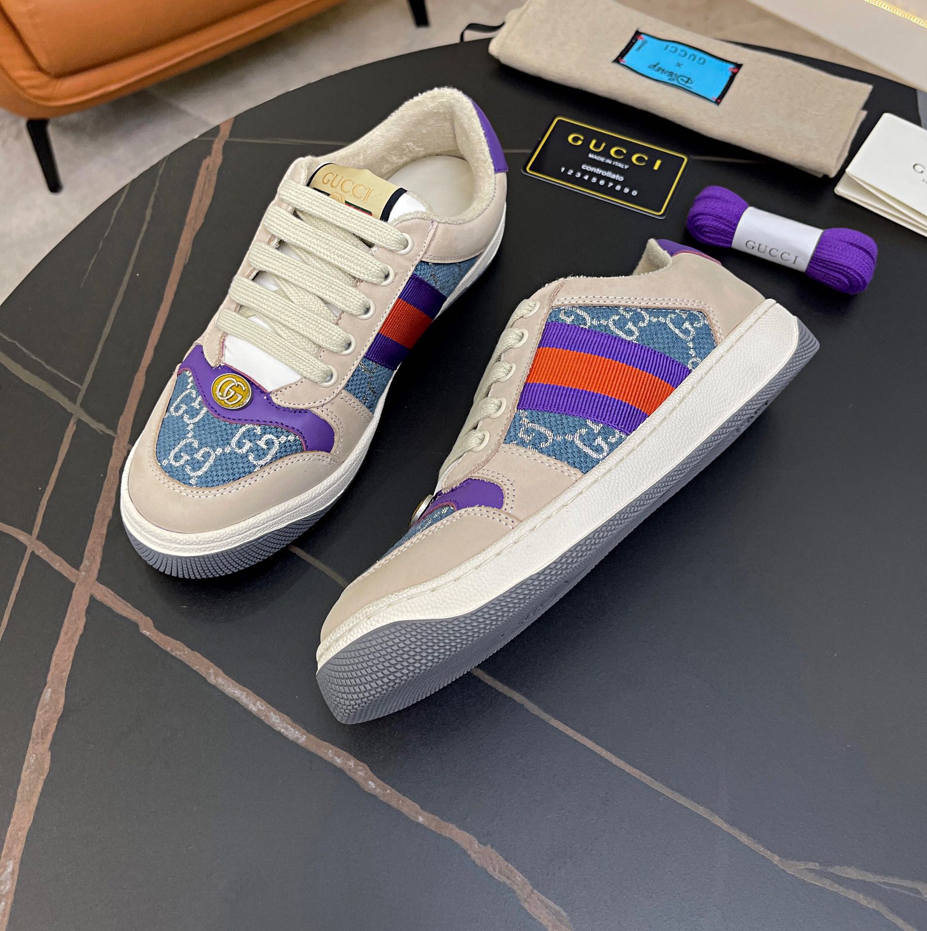 点此购买 gucc*男女款紫尾小脏鞋 qq194609