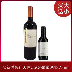 智利天涯2号葡萄酒 13.5度750m 送 智利天涯CoCo葡萄酒 13.5度187.5ml