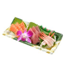 ３点刺身（三文鱼+金枪鱼+北极甜虾）/份