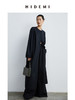HIDEMI 设计感微茧型圆领长款精纺羊毛大衣 商品缩略图3