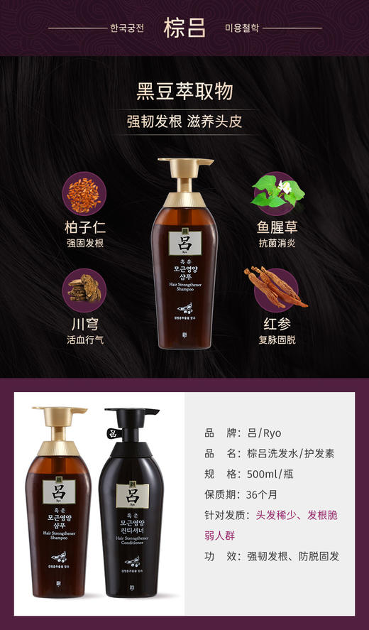【中欧班列精选】XDR棕吕洗发水护发素400ml 商品图1