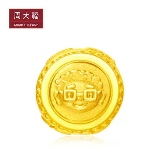 周大福咚咚仔与咕咕猫系列 吉字转运珠吊坠足金黄金 商品图0