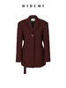 HIDEMI 酒红色一粒扣腰带式廓形西装套装 西装/长裤 商品缩略图10