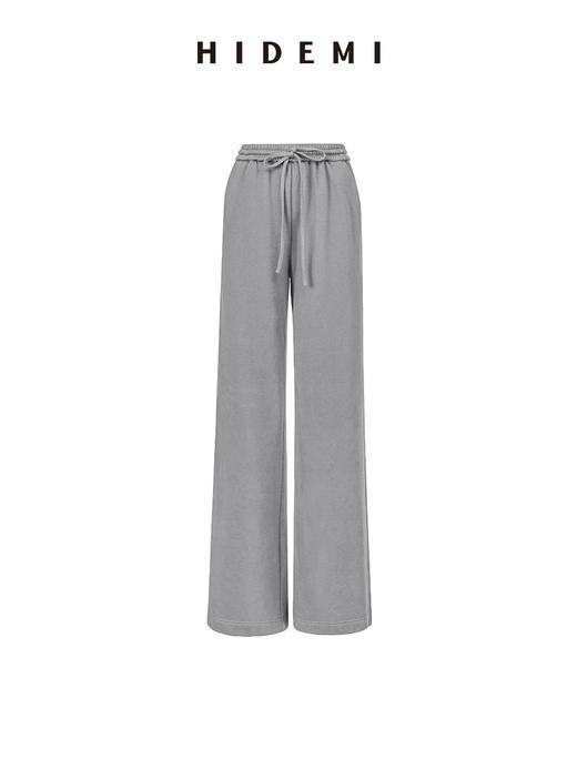 HIDEMI 拉链廓形boylish运动卫衣套装 卫衣/长裤 灰色/深蓝 商品图11