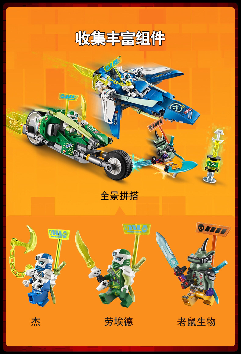 乐高 杰和劳埃德的极速战车(71709)