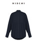 HIDEMI 经典拼接款圆领廓形衬衫 深藏蓝/白色 商品缩略图12