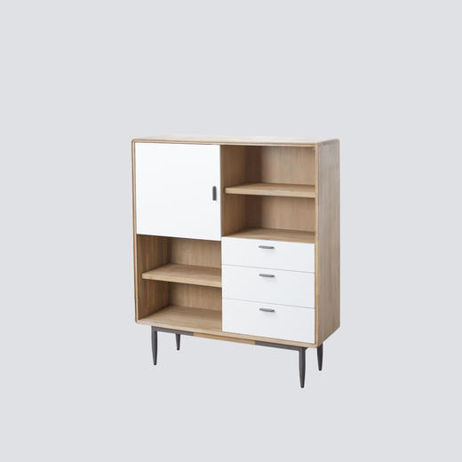 NS家居nsfurniture进口实木餐边柜书柜NSCB-ALB WHT L04 商品图1
