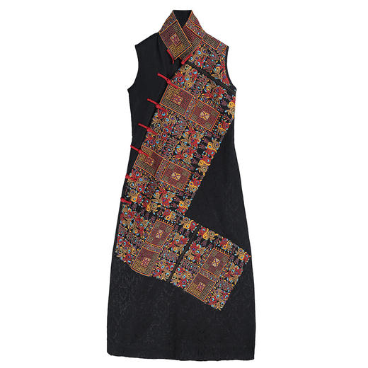 桑榆非晚绣花旗袍连衣裙 |杨丽萍老师同款 |无袖 短袖 商品图5