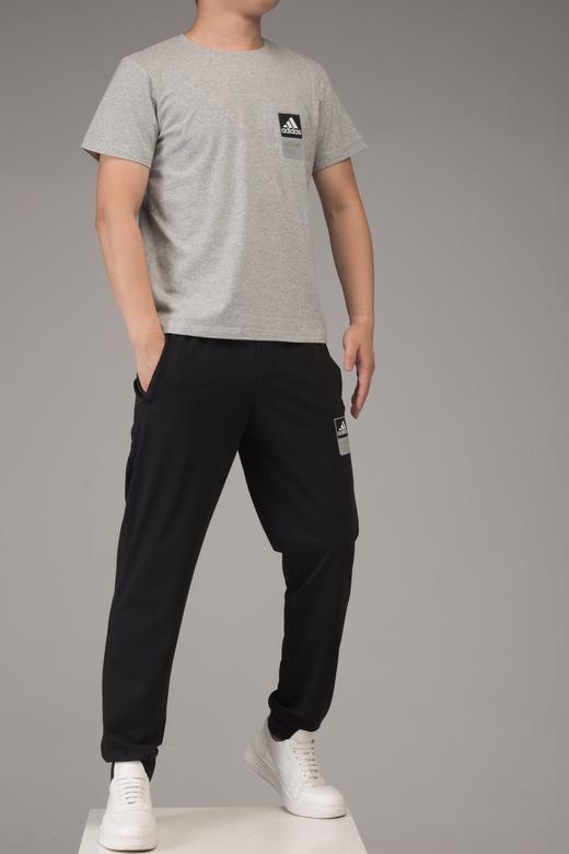 阿迪达斯 adidas 柜子热卖款夏季男士冰丝棉短袖T恤冰丝速干长裤运动休闲两件套套 商品图6