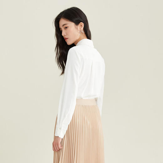 PRICH2021年冬季新款气质设计感小众刺绣领百搭衬衫女PRBAB4901M 商品图3