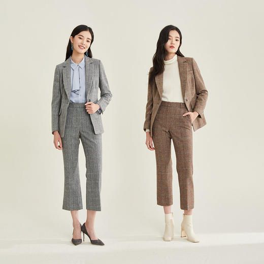 PRICH2021年冬季新款气质收腰设计感小众西装外套女PRJKB8T09N 商品图1