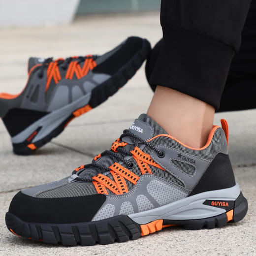 古伊萨爆款劳保鞋防砸防刺四季款钢包头凯夫拉中底 商品图1