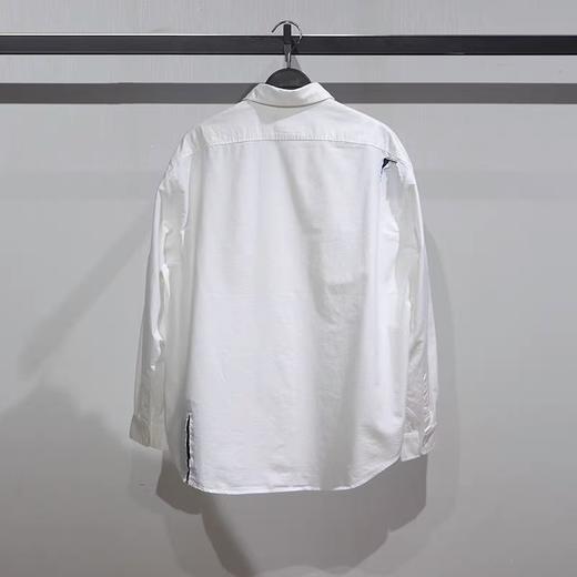 B2CHB3265 太平鸟男装2021秋装新款时尚白色宽松外穿休闲衬衫 商品图1