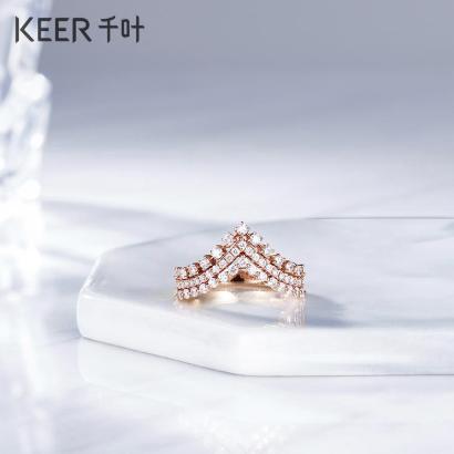 千叶爱之冠18k金钻石戒指39900018096 商品图0