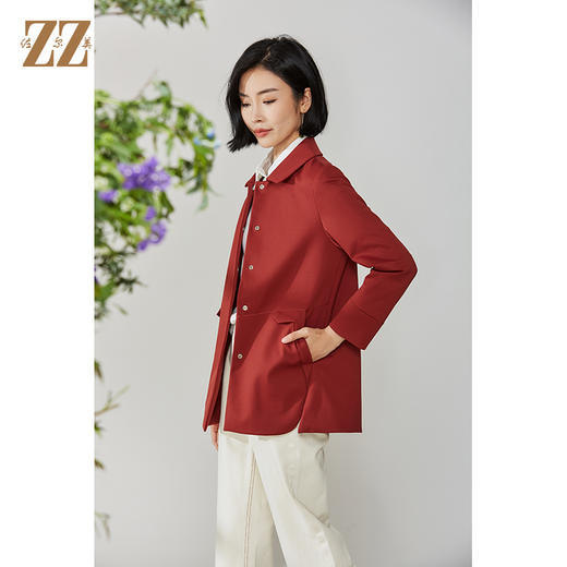 佐尔美2021秋款新款 气质高级质感中长款风衣女E11FZ15 商品图1