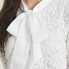 PRICH冬季新款上衣设计感蕾丝镂空系带领衬衫女PRBAB4909M 商品缩略图4