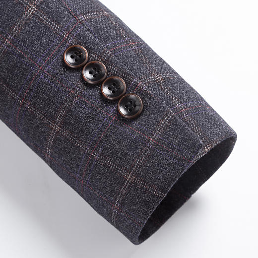 【经典格纹】罗蒙秋季西装外套 男士正装 商务通勤 休闲格子西服开衫外套 商品图11