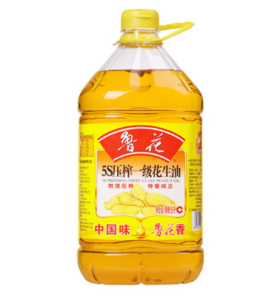 鲁花 食用油 5S 压榨一级 花生油 5L